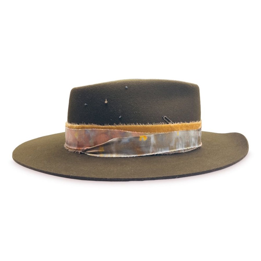 Hats dominique cohen | Culver City, A Felt Classic Fedora, In Olive