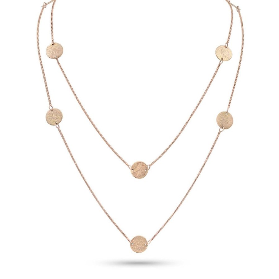 Jewelry dominique cohen Core Chains | Griffin Coin Box Chain Necklace,In 18K Rose Gold,42 Inch