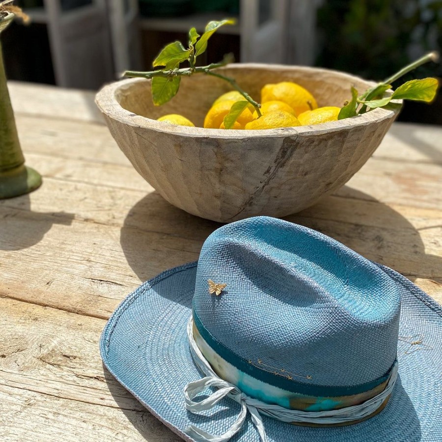 Hats dominique cohen | Butterfly Beach,A Straw, Double-Pinch Cowboy