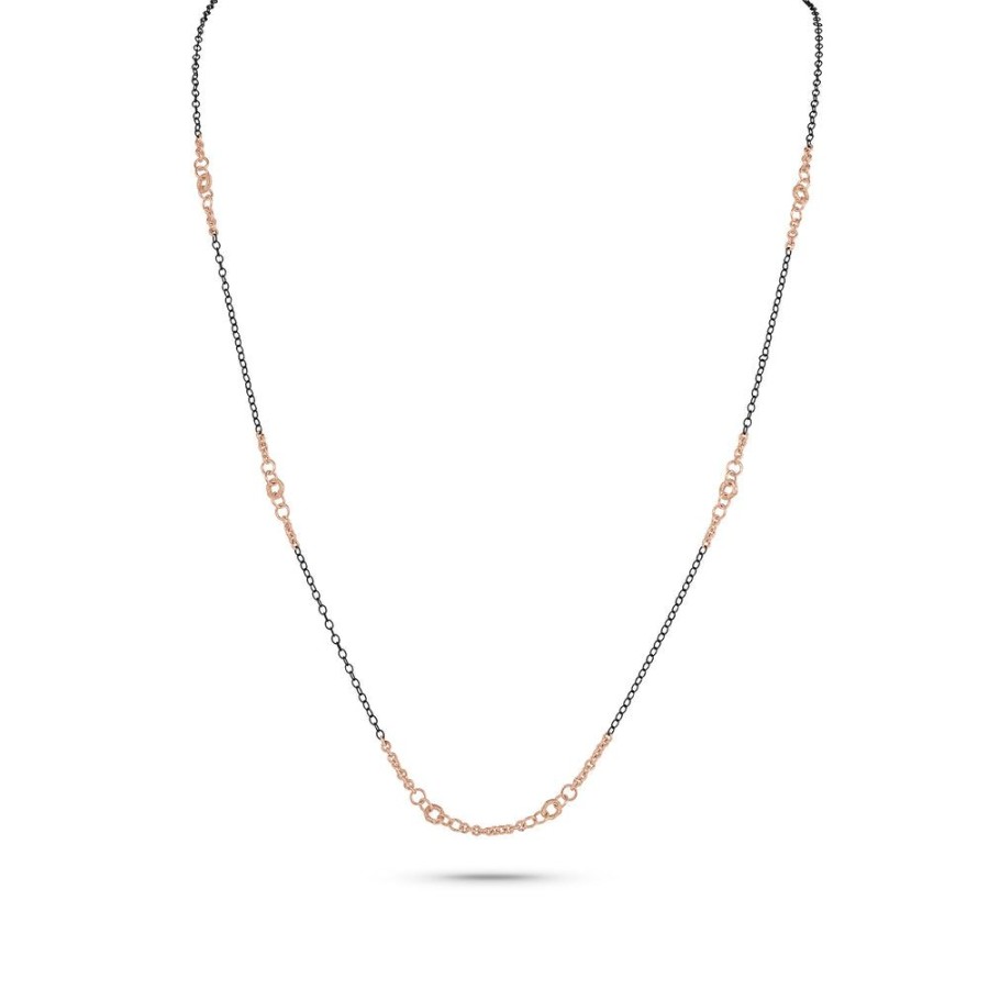 Jewelry dominique cohen Core Chains | Sexy Noir Pendant Chain, With 18K Rose Gold, 22 Inch