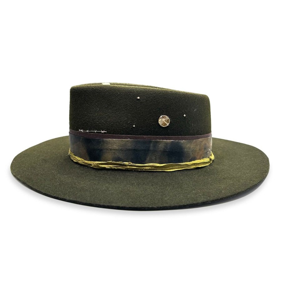 Hats dominique cohen | Tranquility, A Felt Classic Fedora, In Olive