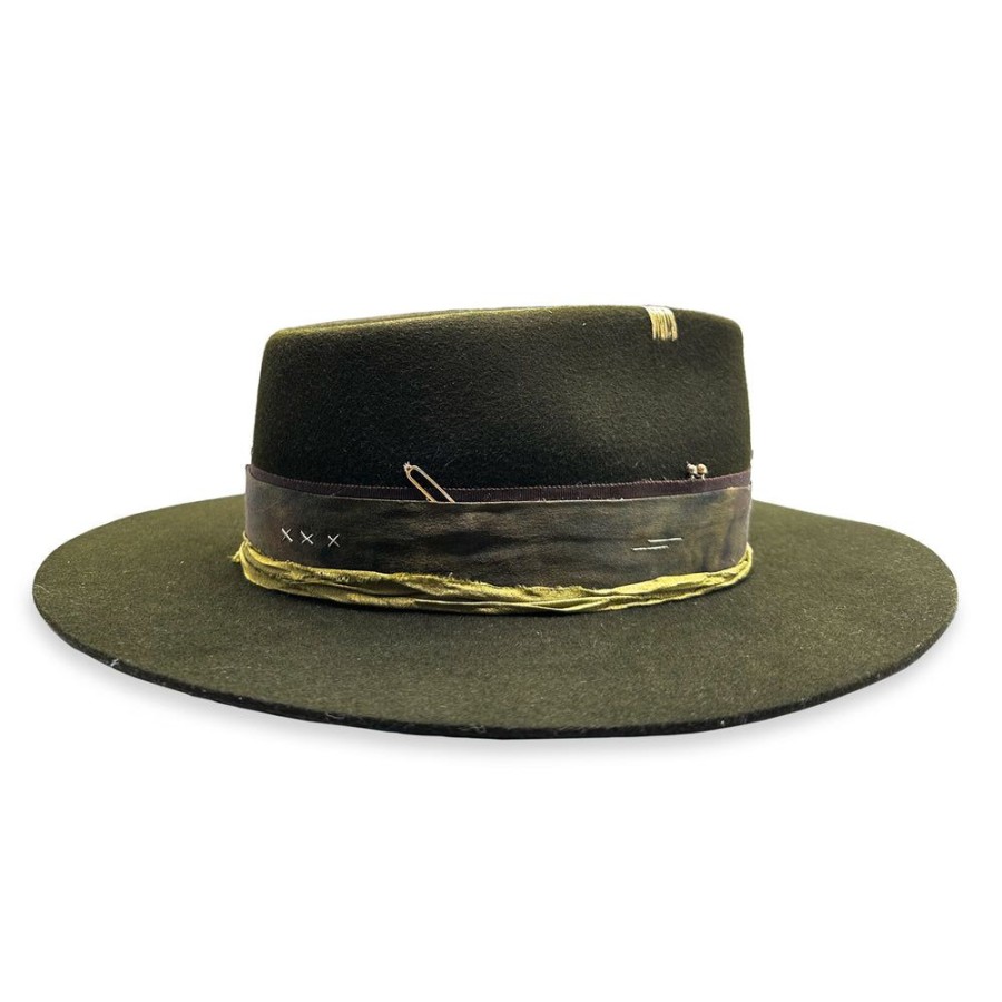 Hats dominique cohen | Tranquility, A Felt Classic Fedora, In Olive