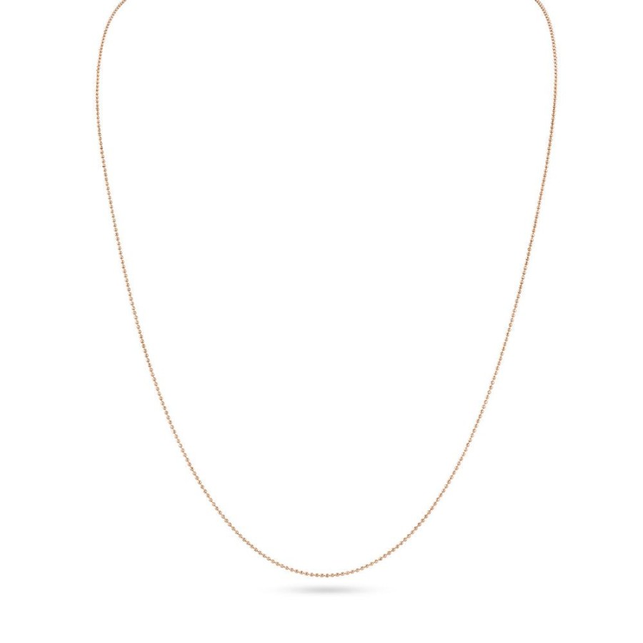 Jewelry dominique cohen Core Chains | Delicate Pave Chain,In 18K Rose Gold,22 Inch