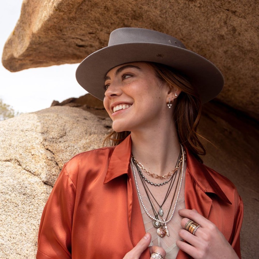 Hats dominique cohen | Self Love, A Felt, Sloped Fedora, In Ash Grey