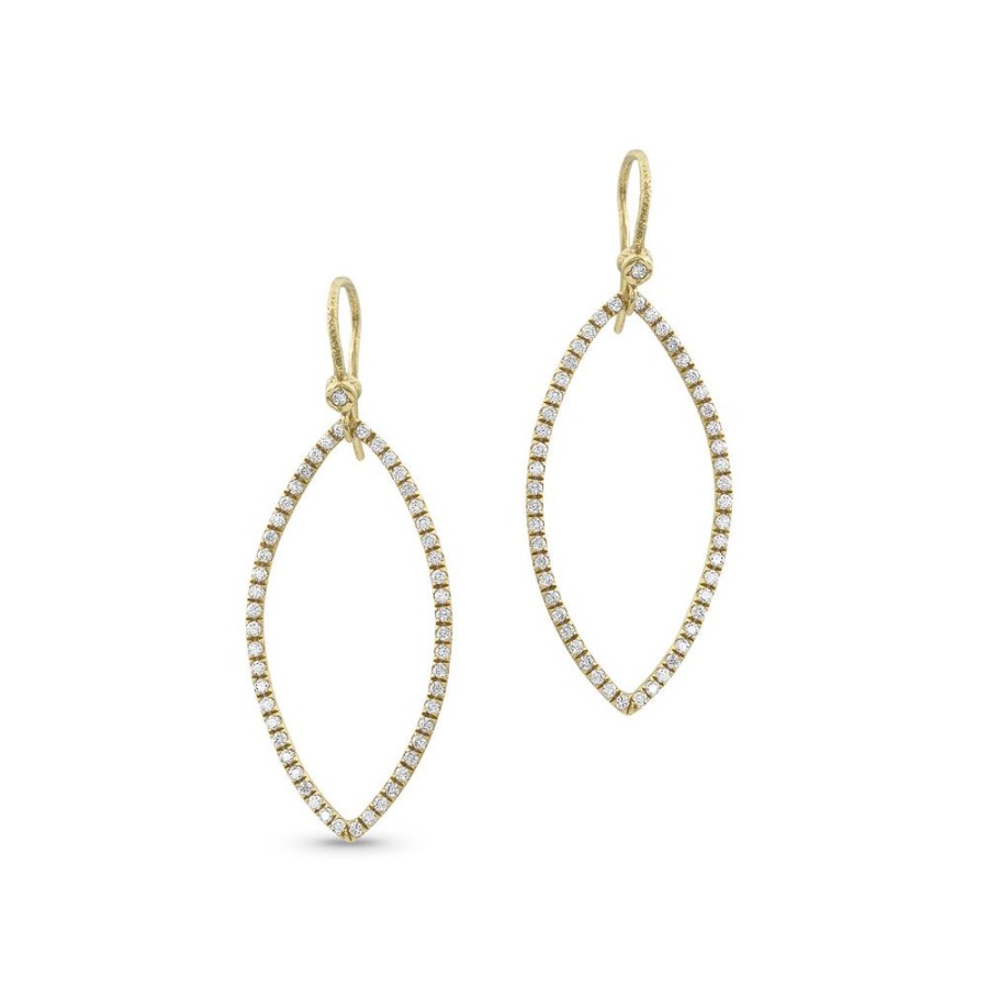 Jewelry dominique cohen | Diamond Marquise Earring,In 18K Yellow Gold