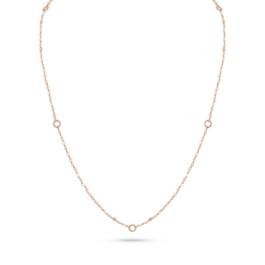 Jewelry dominique cohen Gemstone Chains & Strands & Pearls | Pink Opal Sloan Delicate Layering Necklace, In 18K Rose Gold, 22 Inch