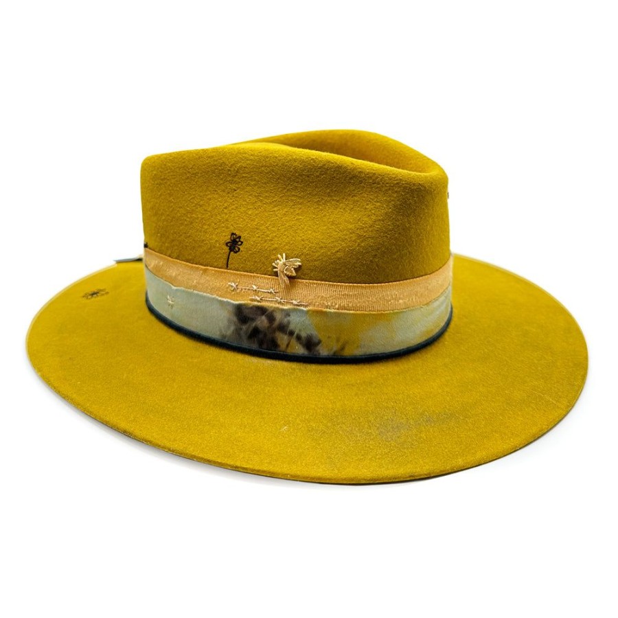 Hats dominique cohen | Hello Sunshine, A Felt Classic Fedora, In Mustard