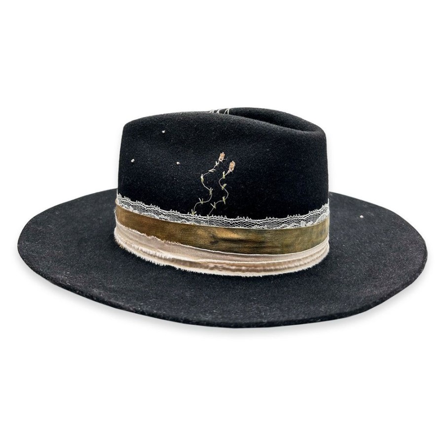 Hats dominique cohen | Live A Little, A Felt Modern Cowboy, In Black