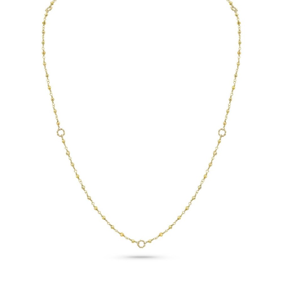 Jewelry dominique cohen Gemstone Chains & Strands & Pearls | Yellow Pyrite Sloan Delicate Layering Necklace, In 18K Yellow Gold, 22 Inch