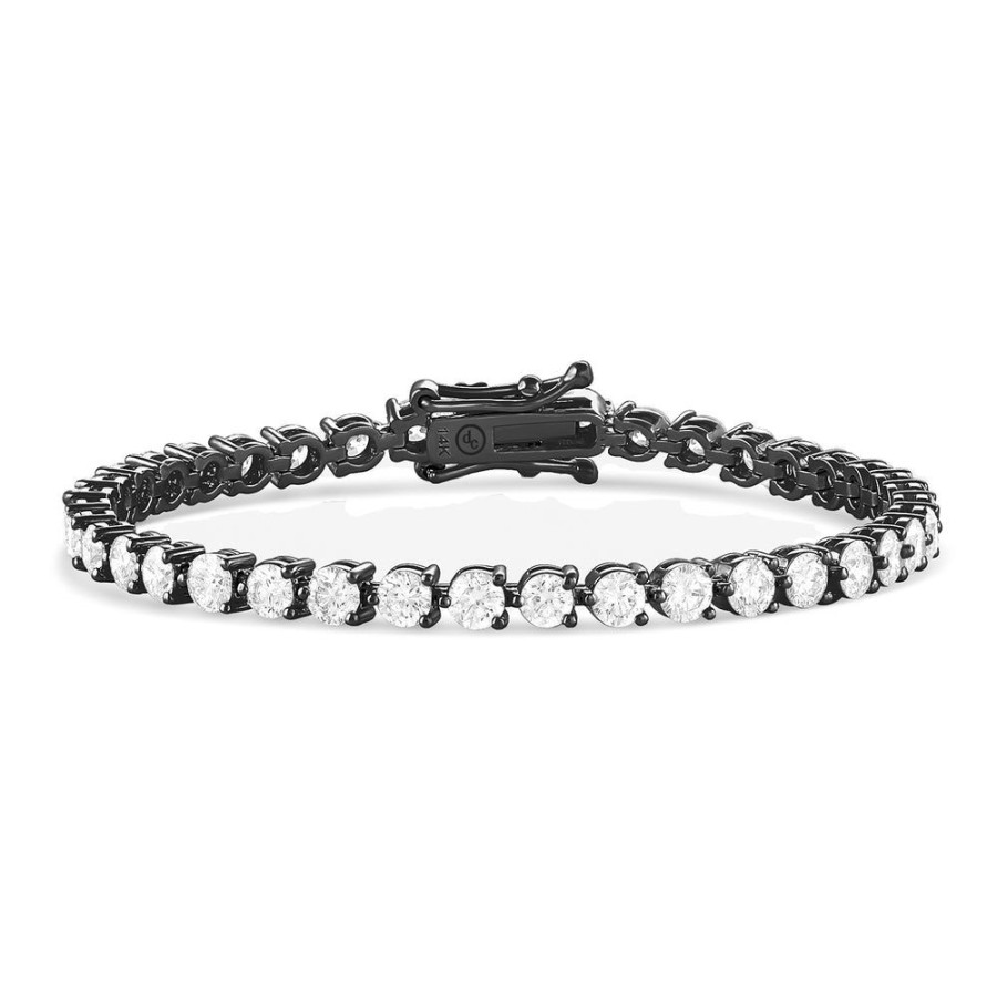 Jewelry dominique cohen | Diamond Crown-Set Tennis Bracelet (6.14Ct),In 14K Black Gold