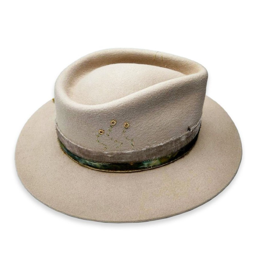 Hats dominique cohen | Good Vibrations, A Felt Classic Fedora, In Bone