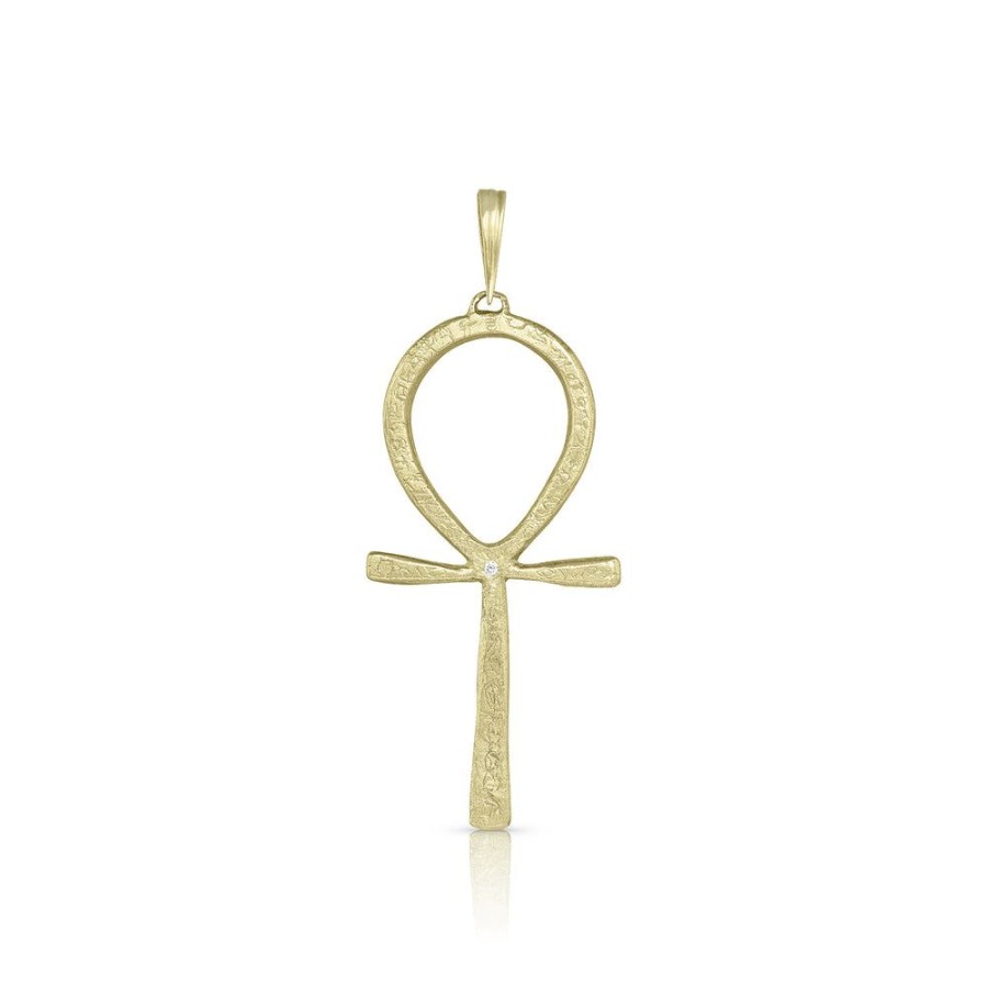 Jewelry dominique cohen | Boho Ankh Key Of Life Pendant (Large), In 18K Yellow Gold