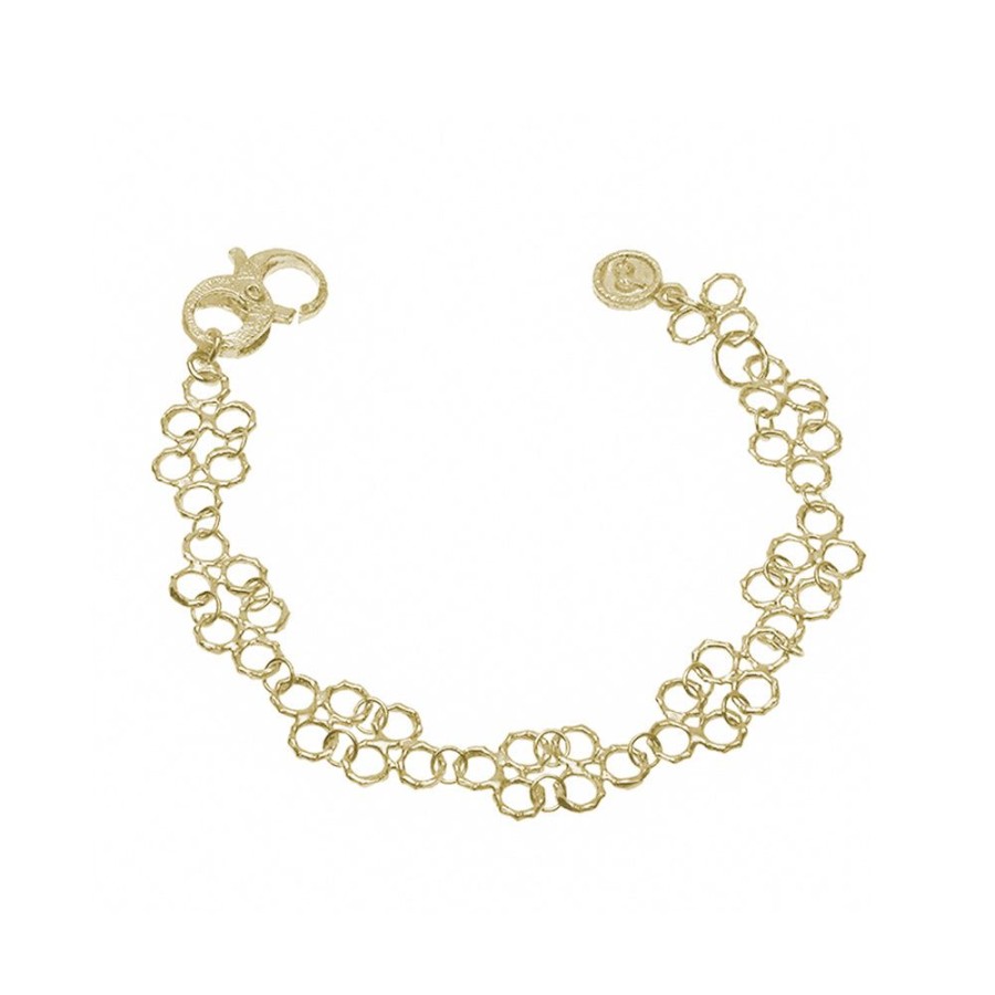 Jewelry dominique cohen | Bamboo Mesh Boho Bracelet,In 18K Yellow Gold