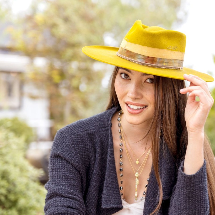 Hats dominique cohen | San Luis Obispo, A Felt Classic Fedora, In Mustard