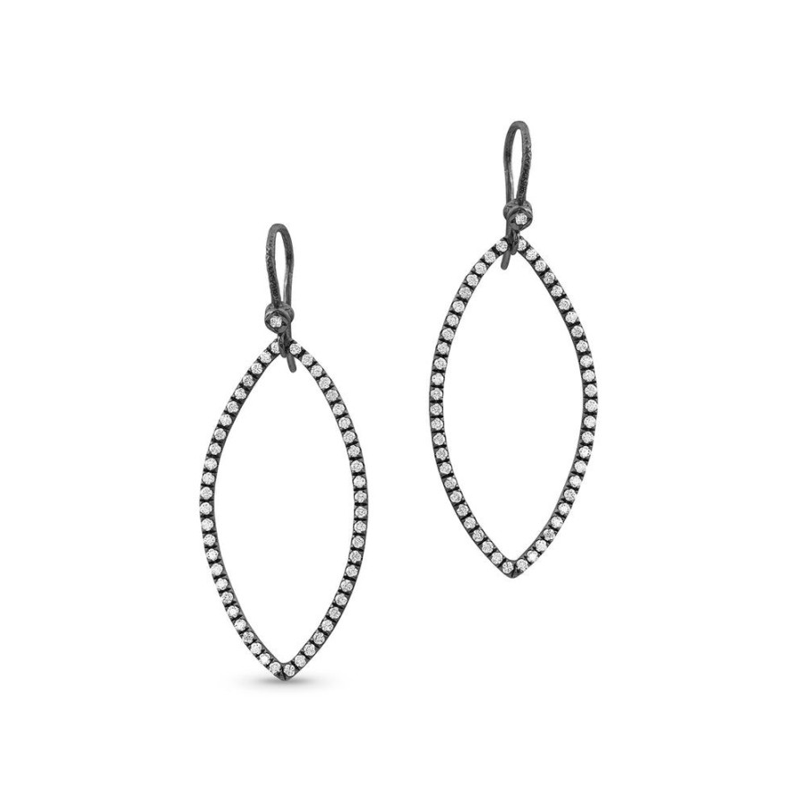 Jewelry dominique cohen | Diamond Marquise Earring,In 18K Black Gold