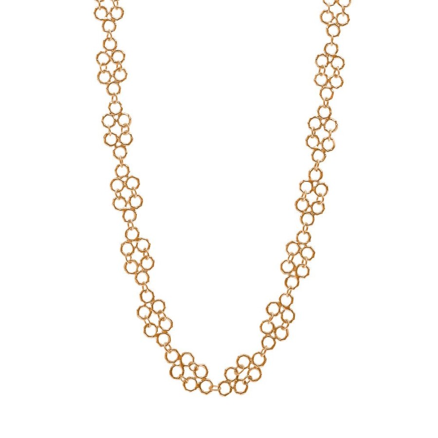 Jewelry dominique cohen Core Chains | Bamboo Mesh Chain,In 18K Rose Gold,22 Inch