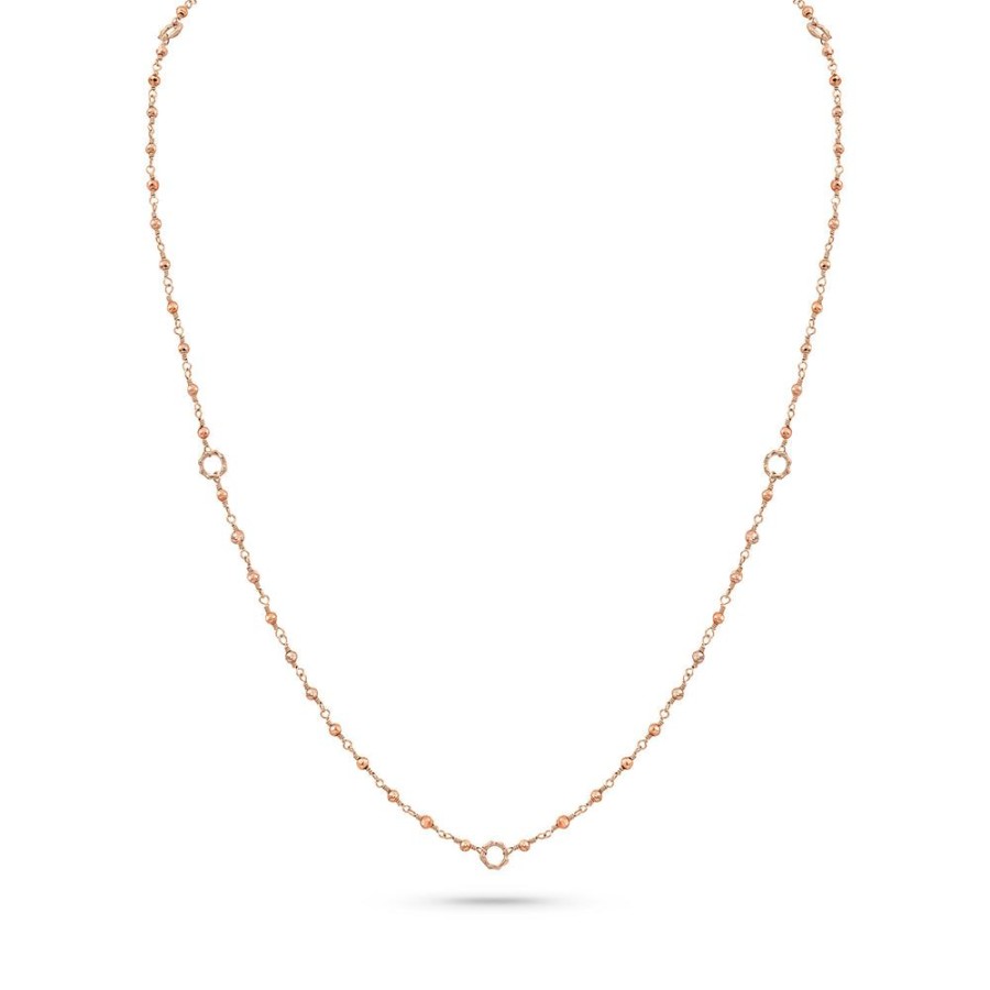 Jewelry dominique cohen Gemstone Chains & Strands & Pearls | Rose Pyrite Sloan Delicate Layering Necklace, In 18K Rose Gold, 22 Inch