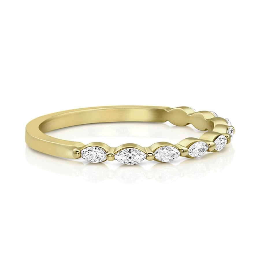 Jewelry dominique cohen | Diamond East-West Marquise Stack Ring, In 14K Yellow Gold