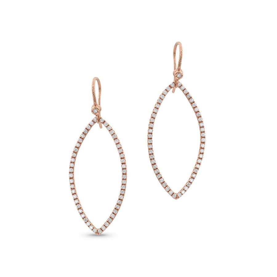 Jewelry dominique cohen | Diamond Marquise Earring,In 18K Rose Gold