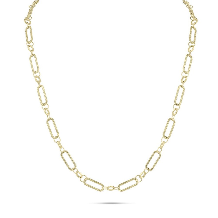 Jewelry dominique cohen Core Chains | Grande Paperclip Layering Chain,In 18K Yellow Gold,22 Inch Length