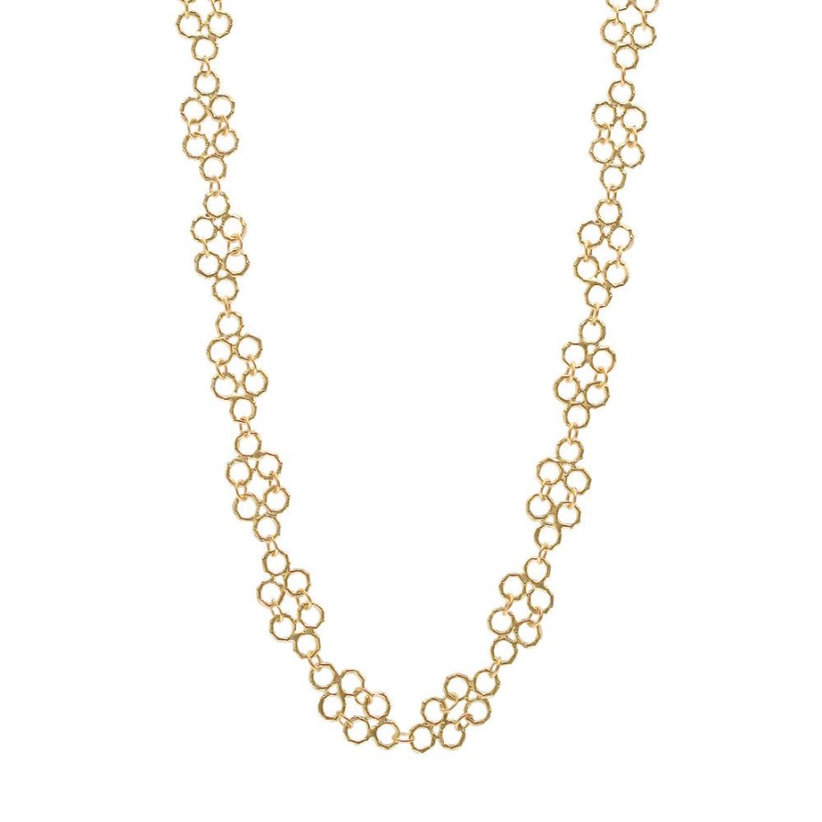 Jewelry dominique cohen Core Chains | Bamboo Mesh Chain,In 18K Yellow Gold,22 Inch