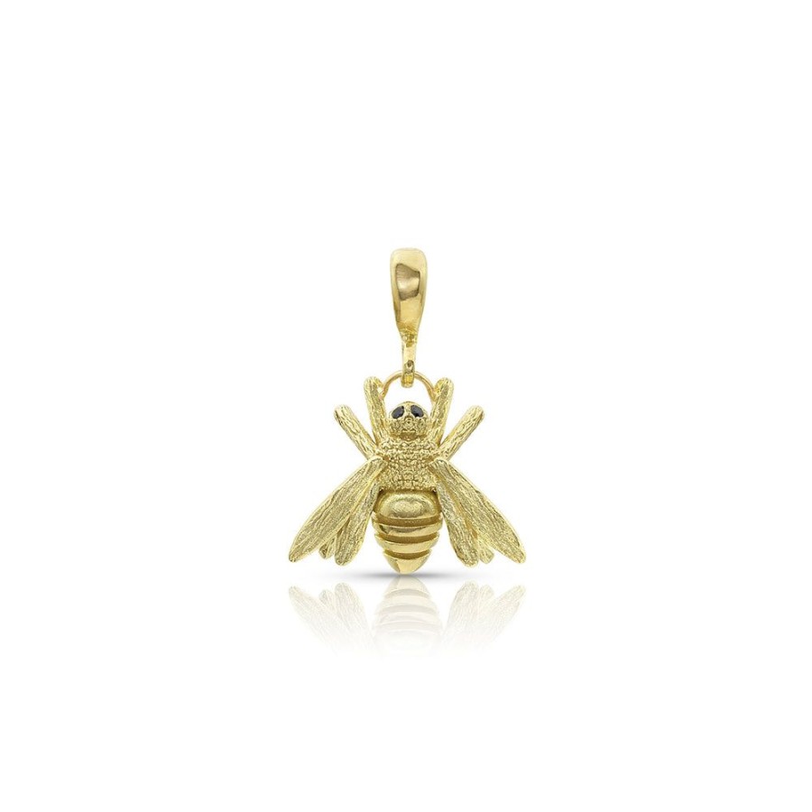 Jewelry dominique cohen | Bee Charm With Black Diamond Eyes, In 18K Yellow Gold