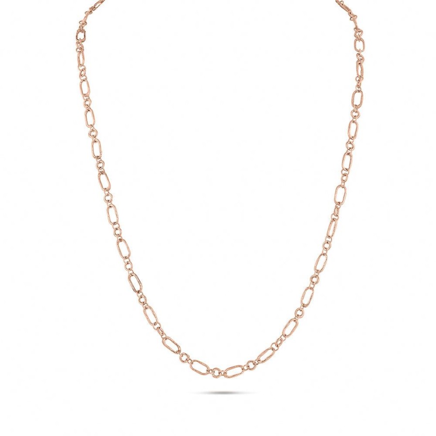 Jewelry dominique cohen Core Chains | Petite Paperclip Layering Chain,In 18K Rose Gold,22 Inch Length