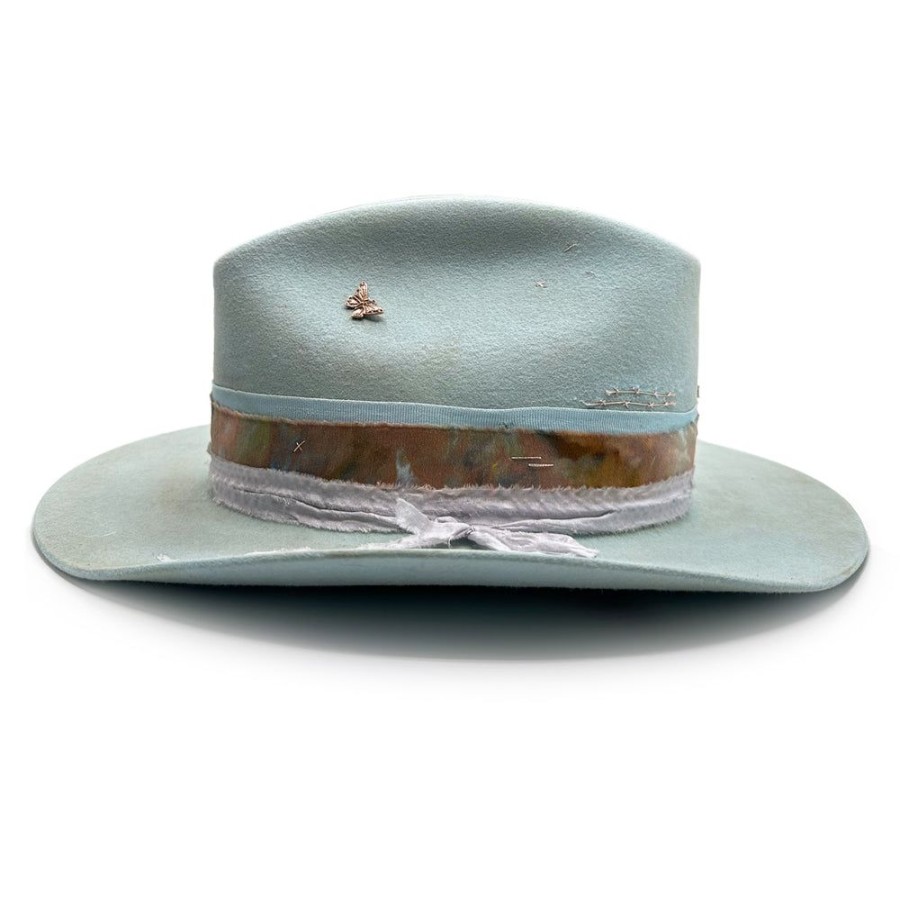 Hats dominique cohen | Sky'S The Limit, A Felt Double-Pinch Cowboy, In Sky Blue