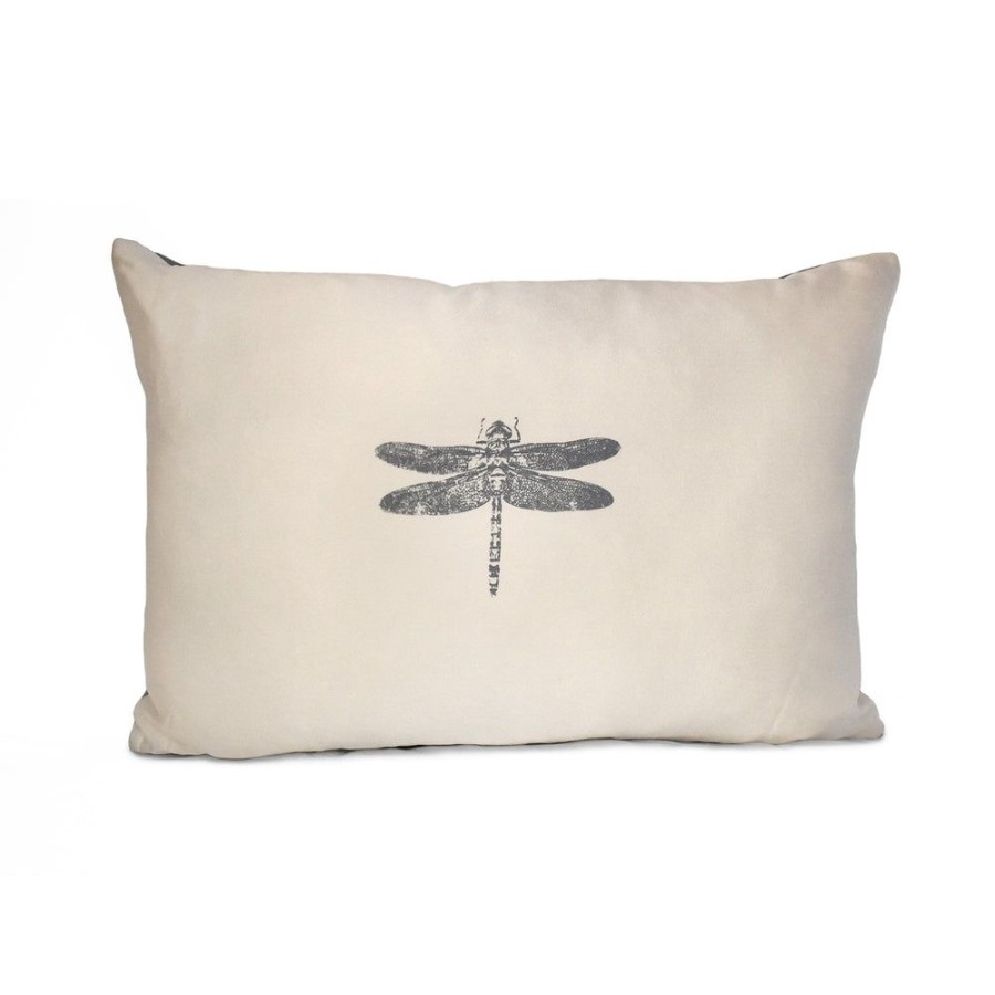 Art & Decor dominique cohen | Dragonfly Silk, Linen Accent Pillow,14 By 20 Inch