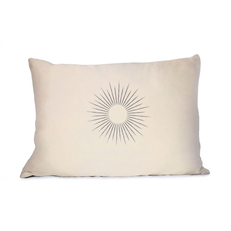 Art & Decor dominique cohen | Sunburst Silk, Linen Accent Pillow,14 By 20 Inch