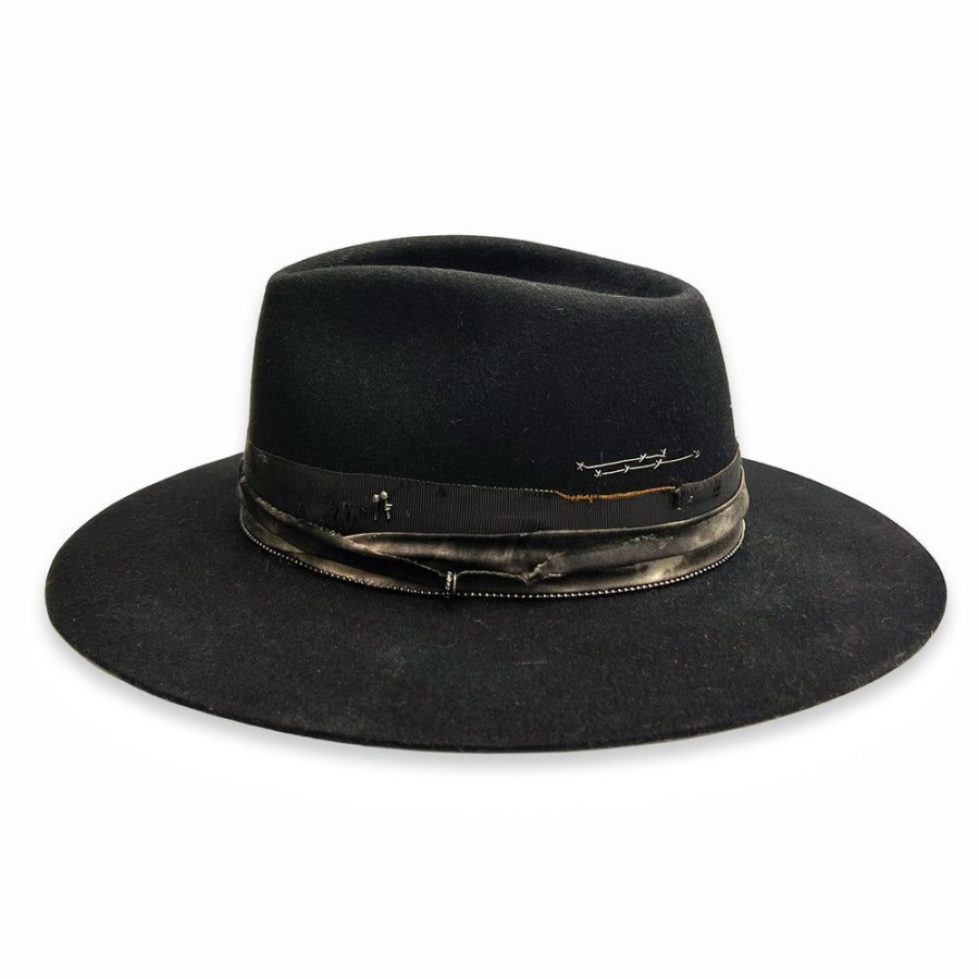 Hats dominique cohen | The Gentleman, A Felt Classic Fedora, In Black