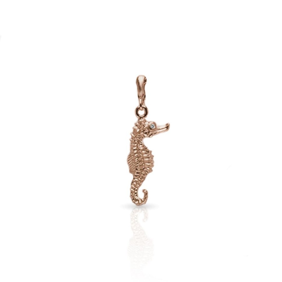 Jewelry dominique cohen | Seahorse Charm With Diamond Detail,In 18K Rose Gold