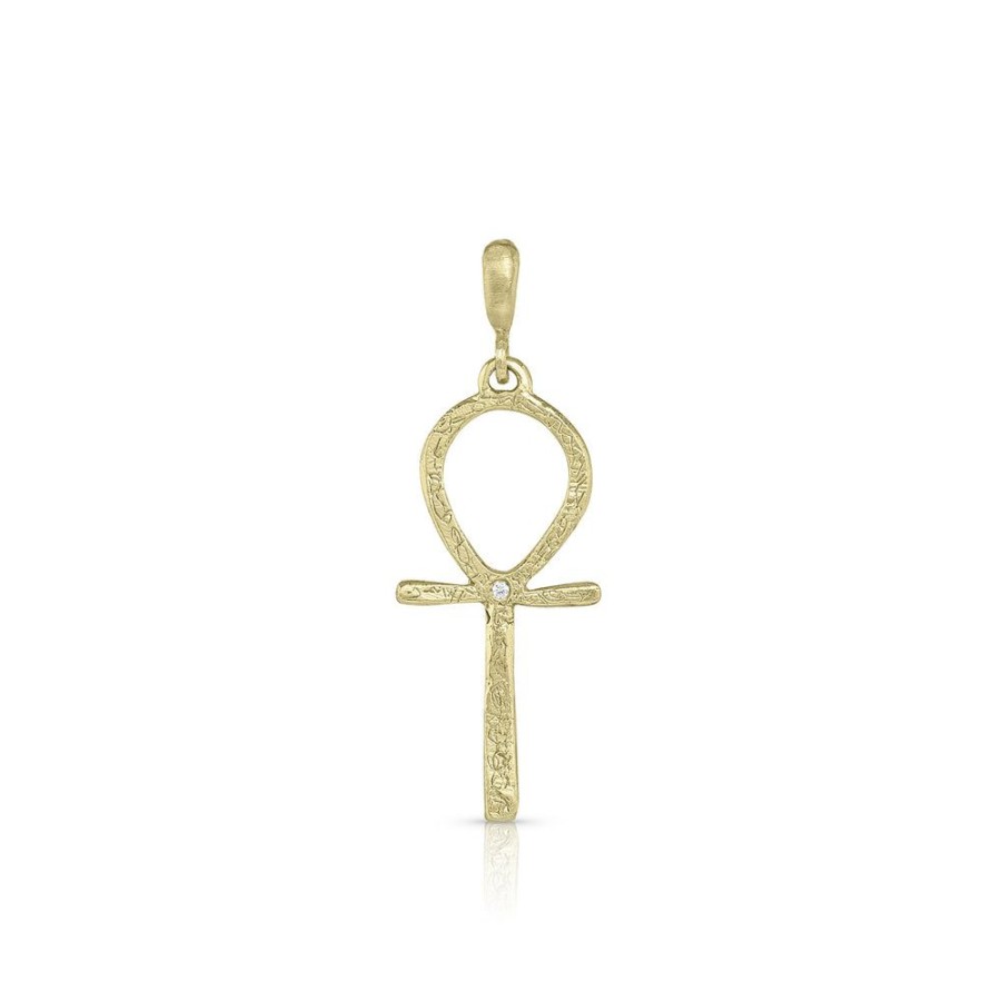 Jewelry dominique cohen | Boho Ankh Key Of Life Enhancer (Small), In 18K Yellow Gold