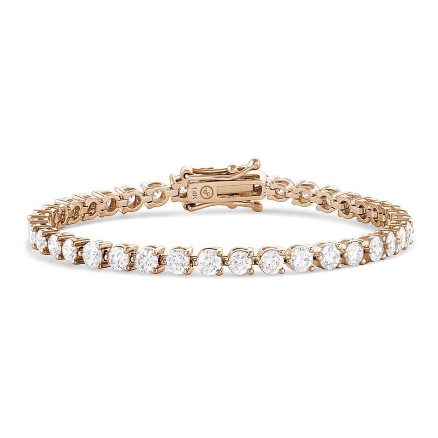 Jewelry dominique cohen | Diamond Crown-Set Tennis Bracelet (6.14Ct),In 14K Rose Gold