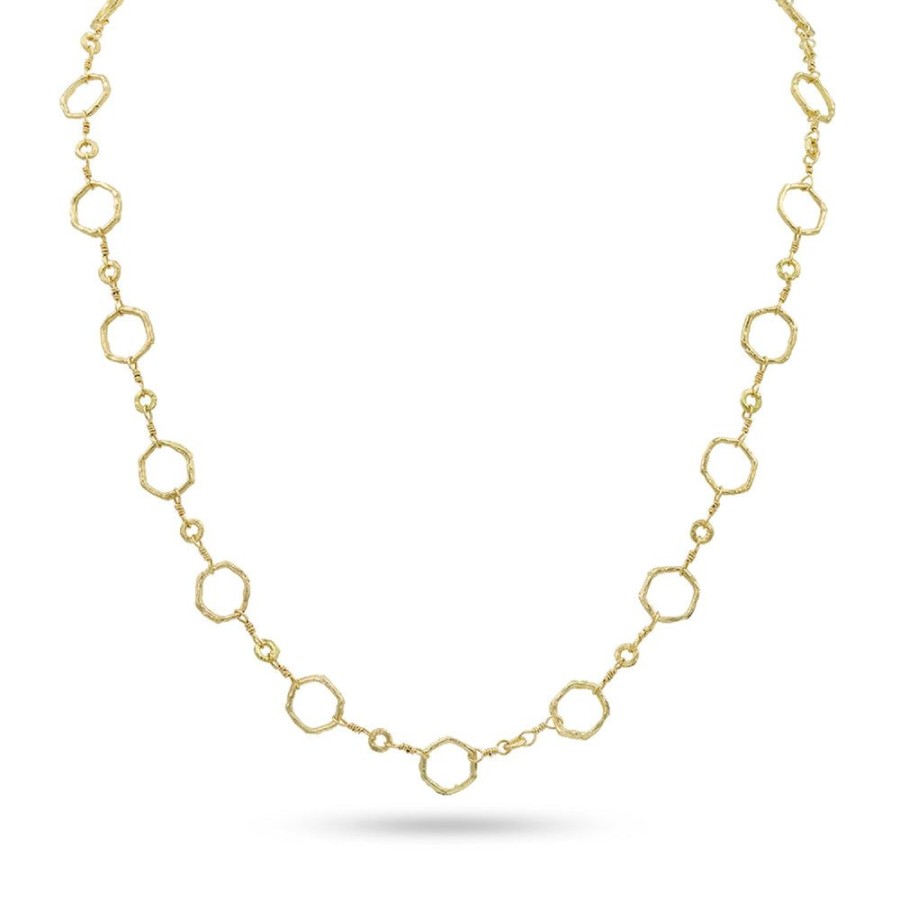 Jewelry dominique cohen Core Chains | Basic Hex Chain Necklace,In 18K Yellow Gold,22 Inch