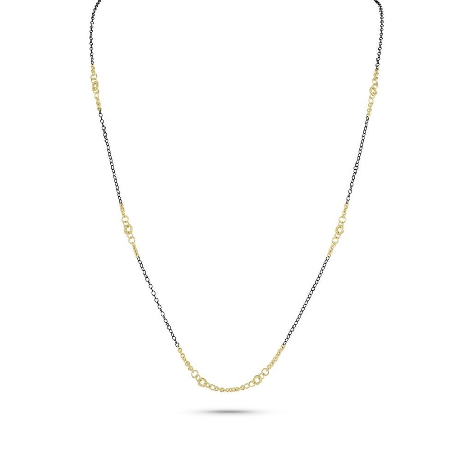 Jewelry dominique cohen Core Chains | Sexy Noir Pendant Chain, With 18K Yellow Gold, 22 Inch