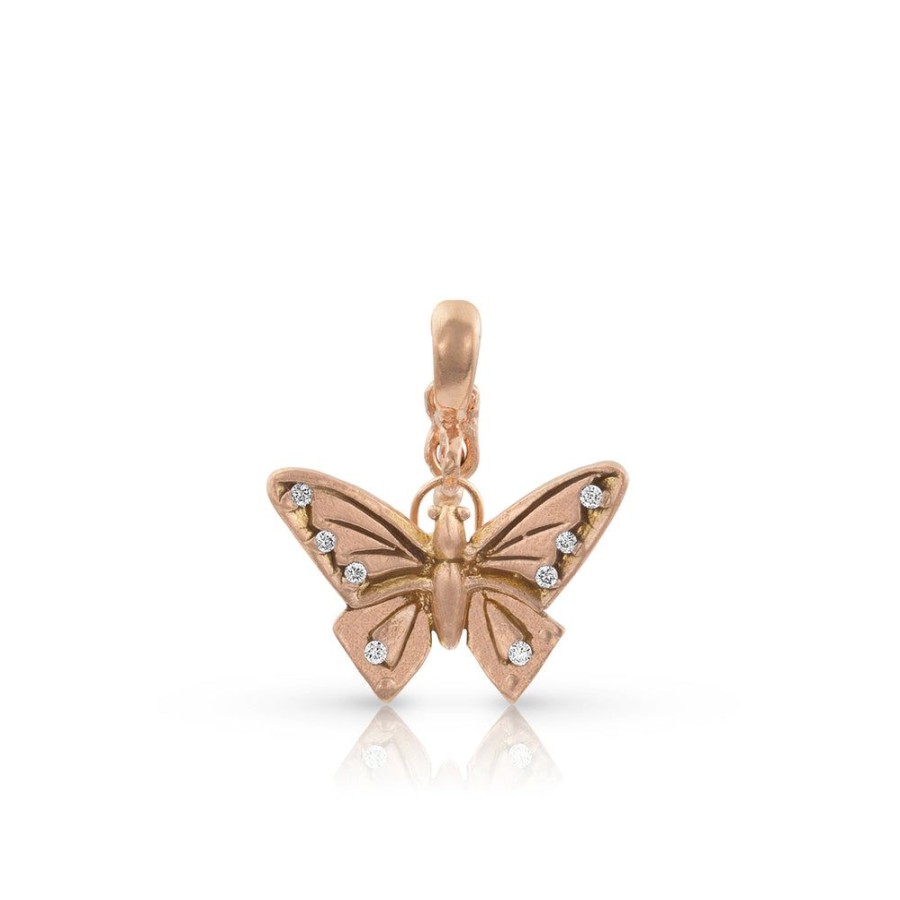 Jewelry dominique cohen | Petite Butterfly Enhancer With Diamond Accents,In 18K Rose Gold