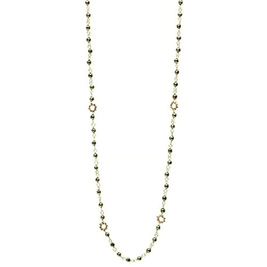 Jewelry dominique cohen Gemstone Chains & Strands & Pearls | Pyrite Sloan Delicate Layering Necklace, In 18K Yellow Gold, 22 Inch