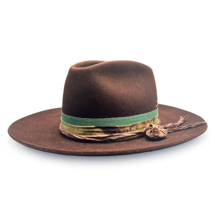 Hats dominique cohen | Deep Roots, A Felt Modern Cowboy, In Chocolate