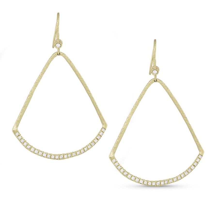 Jewelry dominique cohen | Diamond Teardrop Boho Earring, In 18K Yellow Gold