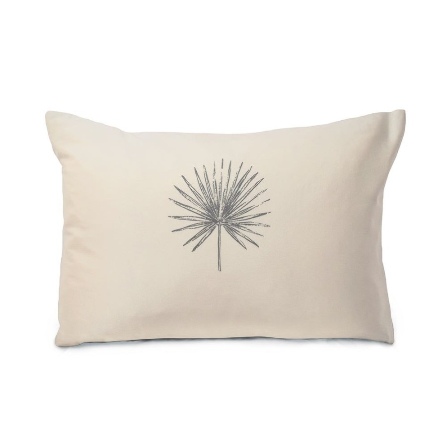 Art & Decor dominique cohen | Palm Silk, Linen Accent Pillow,14 By 20 Inch